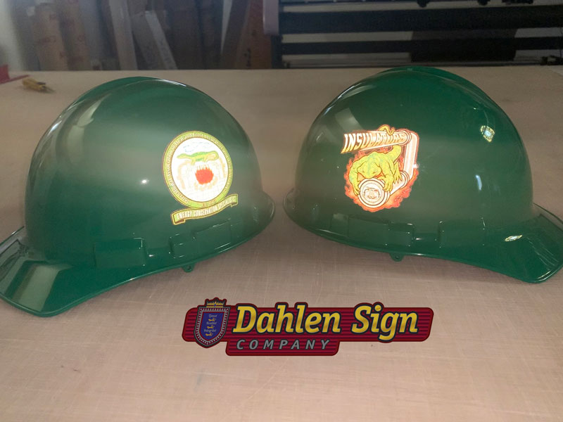 Reflective hard hat decal by Dahlen Sign Company