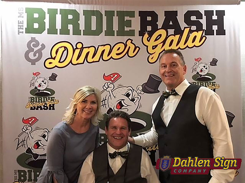 Birdie Bash & Dinner Gala banner created by Dahlen Sign Company