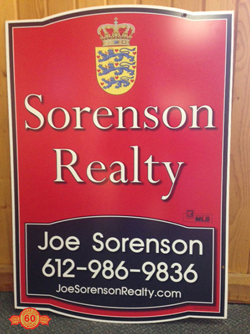 Sorenson Realty custom sign created by Dahlen Sign Company
