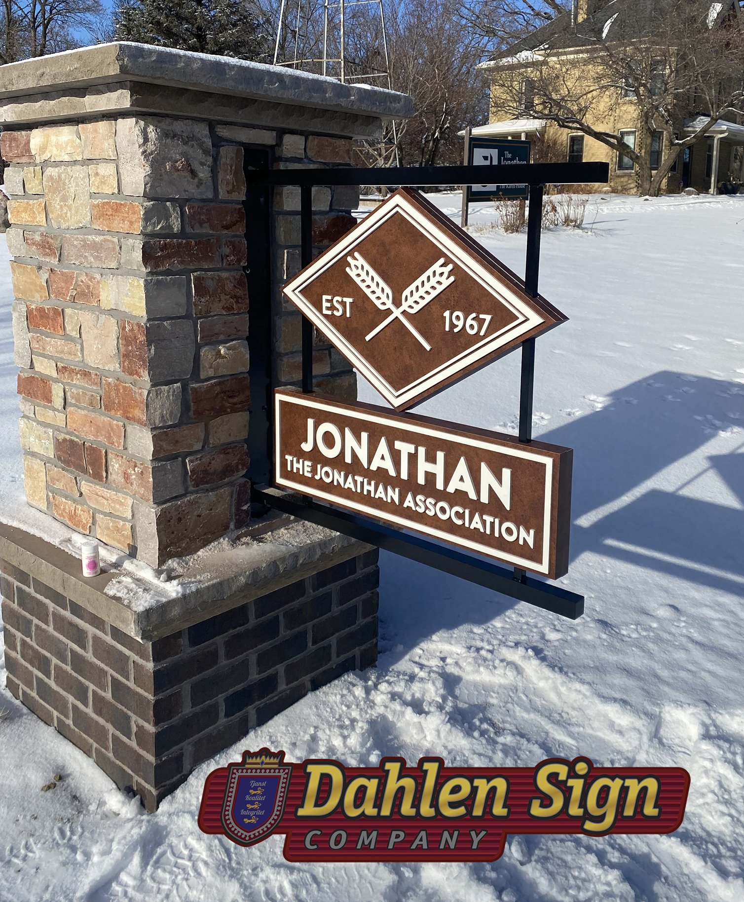 Aluminum custom office sign for Jonathan Association